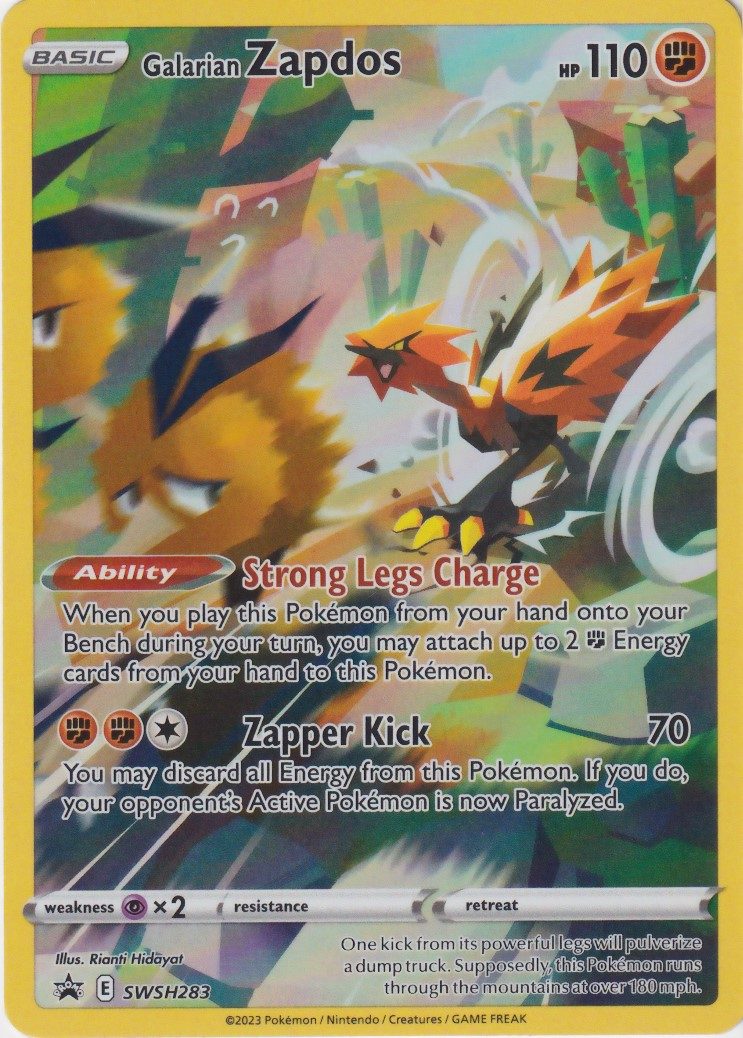 Galarian Zapdos - SWSH283 - Pokemon Sword & Shield promo