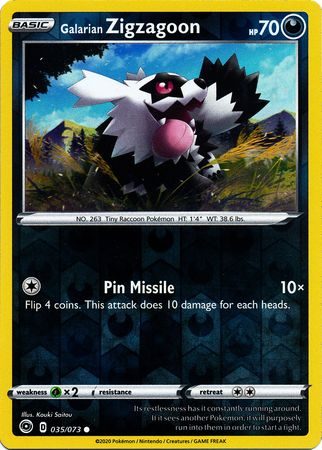 Galarian Zigzagoon - 035/073 - Reverse