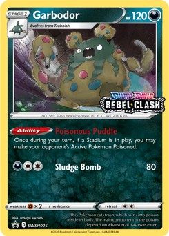Garbodor - SWSH025 (Prerelease) - Pokemon Sword & Shield promo
