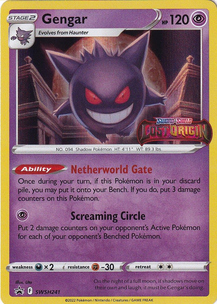 Gengar - SWSH241 (Prerelease) - Pokemon Sword & Shield promo