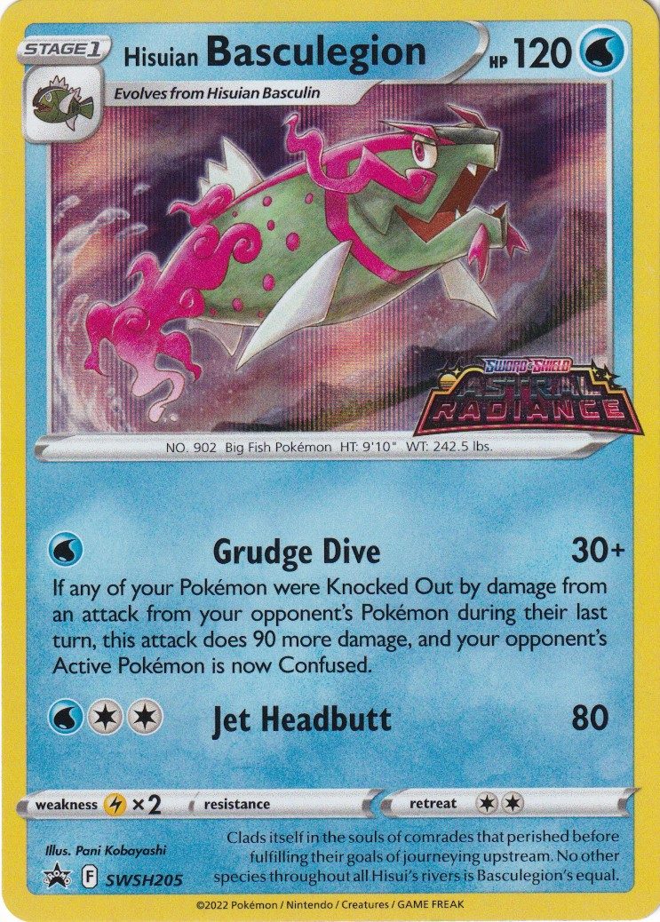 Hisuian Basculegion - SWSH205 (Prerelease) - Pokemon Sword & Shield promo