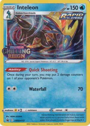 Inteleon - SWSH113 (Prerelease) - Pokemon Sword & Shield promo
