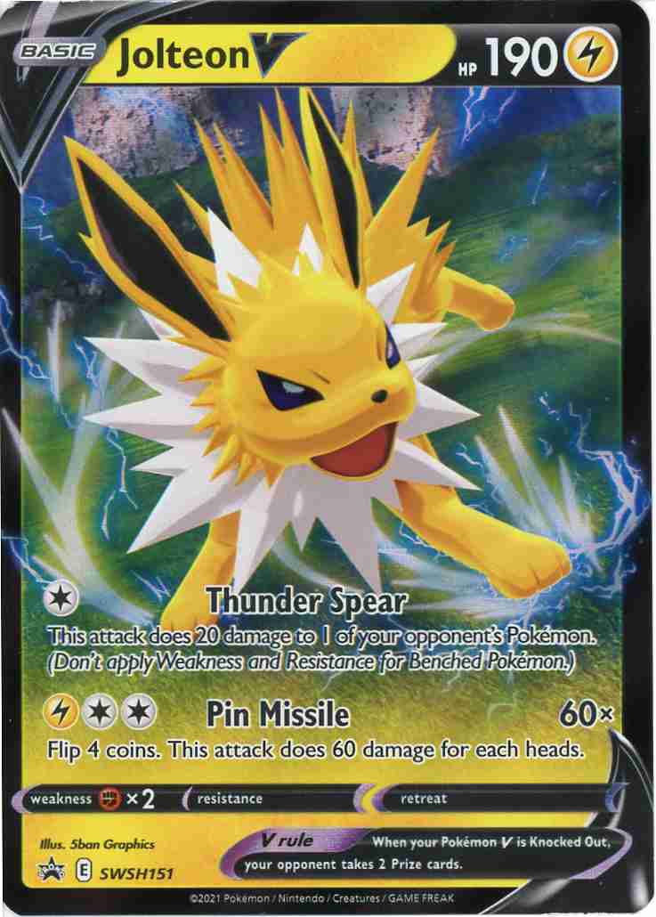 Jolteon V - SWSH151 - Pokemon Sword & Shield promo