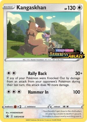 Kangaskhan - SWSH038 (Prerelease) - Pokemon Sword & Shield promo