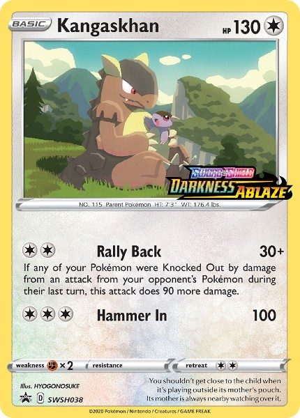 Kangaskhan - SWSH038 (Prerelease) - Pokemon Sword & Shield promo