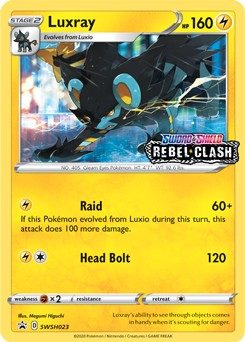 Luxray - SWSH023 (Prerelease) - Pokemon Sword & Shield promo