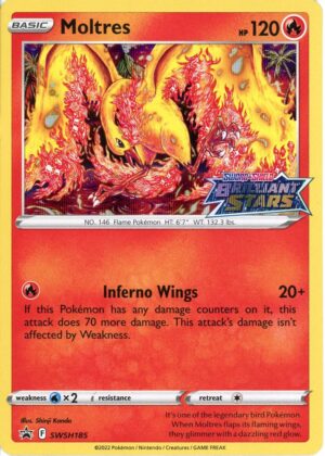 Moltres - SWSH185 (Prerelease) - Pokemon Sword & Shield promo
