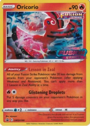 Oricorio - SWSH168 (Prerelease) - Pokemon Sword & Shield promo