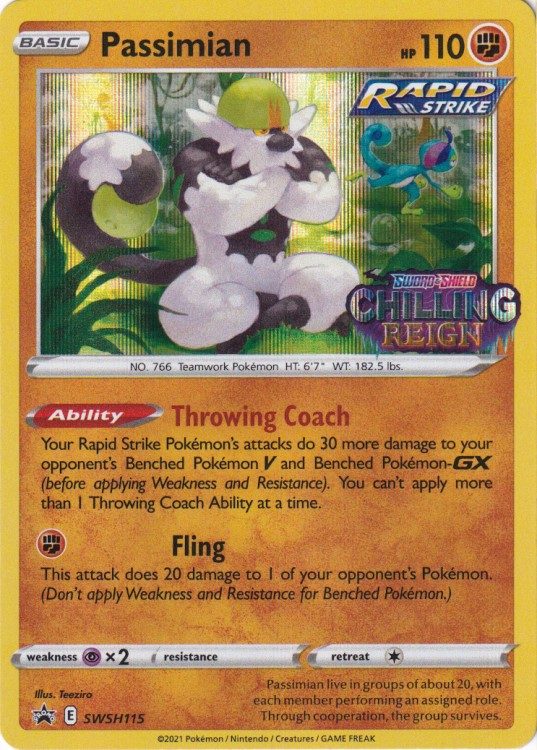 Passimian - SWSH115 (Prerelease) - Pokemon Sword & Shield promo