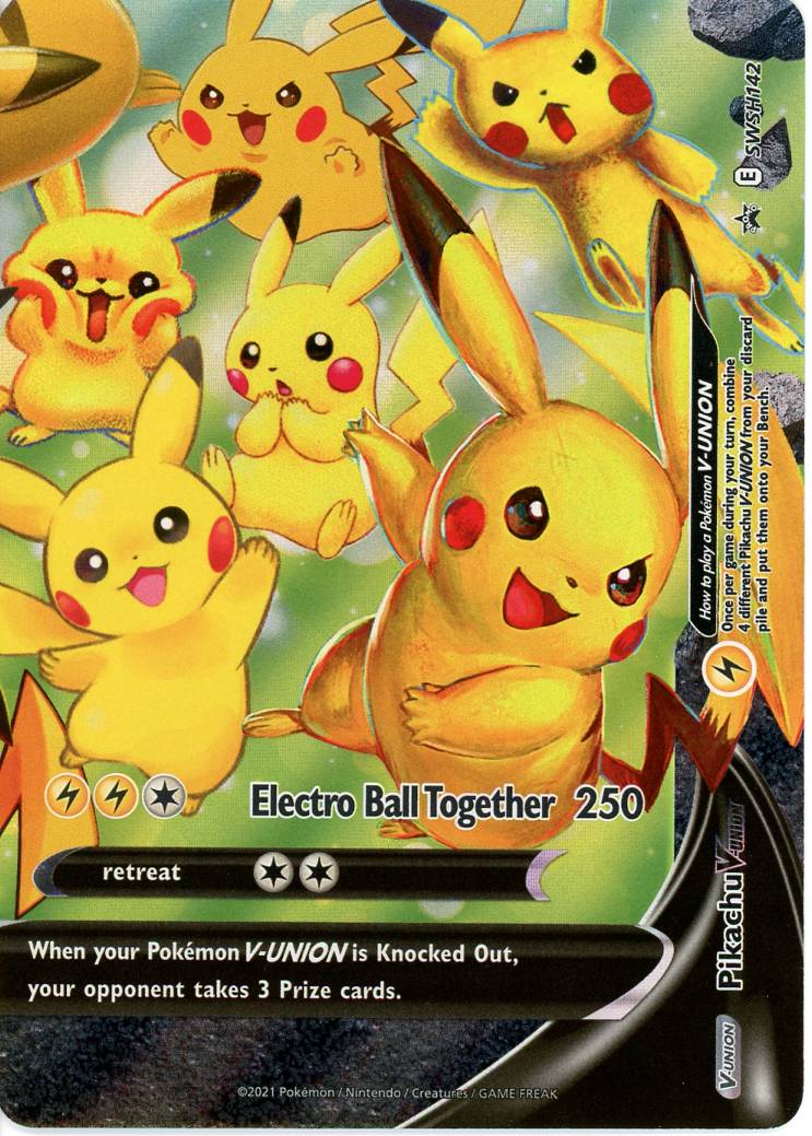 Pikachu V-UNION (bottom-right) - SWSH142 - Pokemon Sword & Shield promo