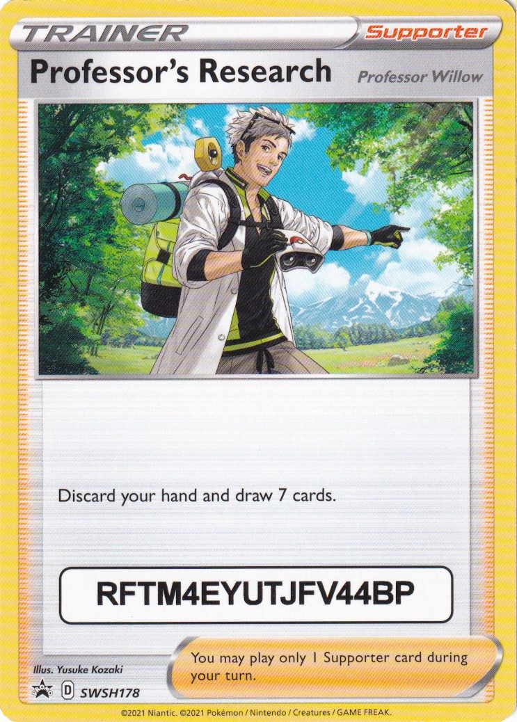 Professor's Research (Willow) - SWSH178 - Pokemon Sword & Shield promo