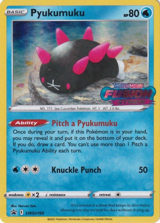 Pyukumuku - SWSH169 (Prerelease) - Pokemon Sword & Shield promo