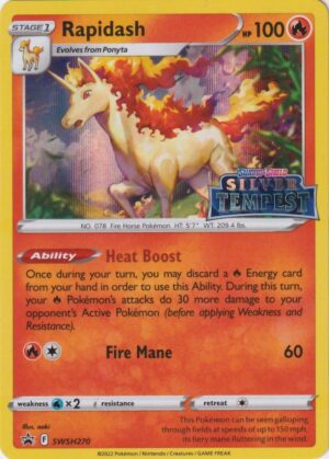 Rapidash - SWSH270 (Prerelease) - Pokemon Sword & Shield promo