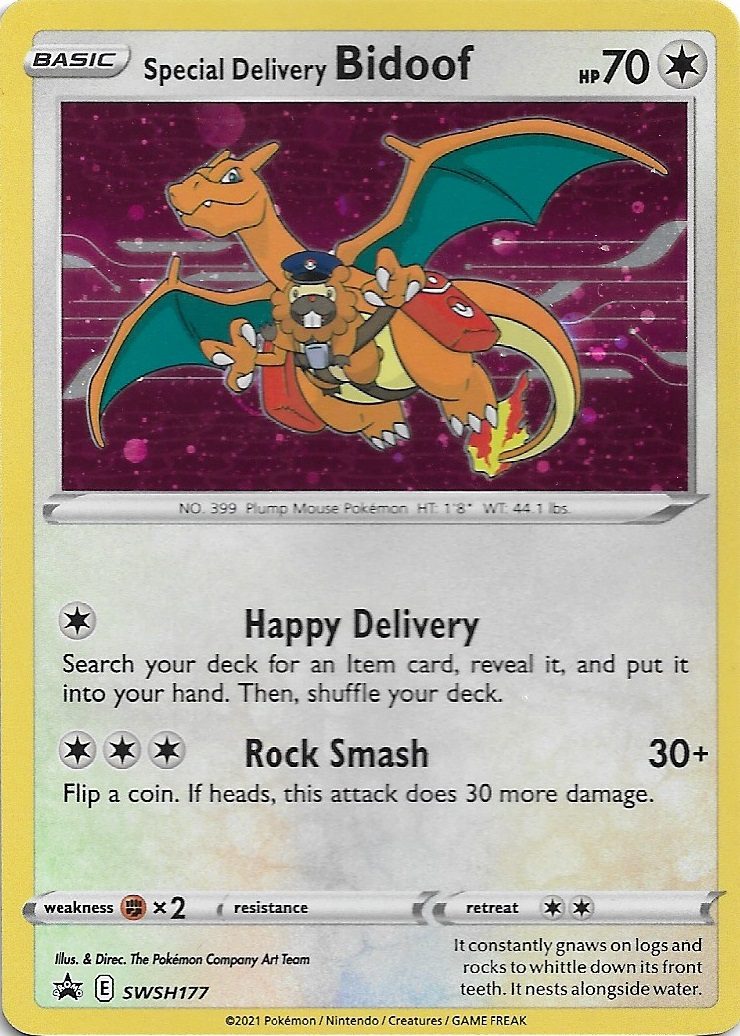 Special Delivery Bidoof - SWSH177 - Pokemon Sword & Shield promo