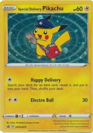 Special Delivery Pikachu - SWSH074 - Pokemon Sword & Shield promo