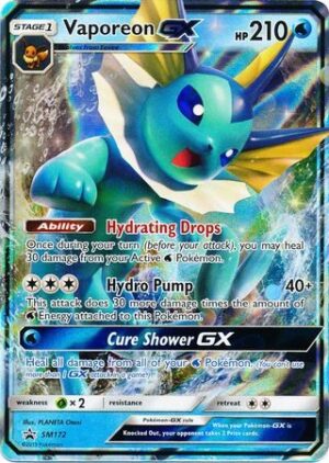 Vaporeon GX - SM172 - Pokemon Sun & Moon promo