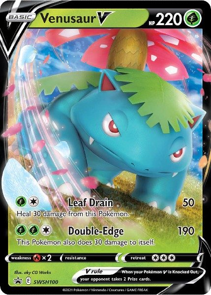 Venusaur V - SWSH100 - Pokemon Sword & Shield promo