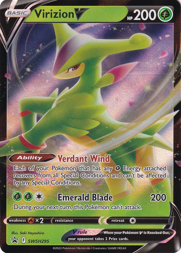 Virizion V - SWSH295 - Pokemon Sword & Shield promo