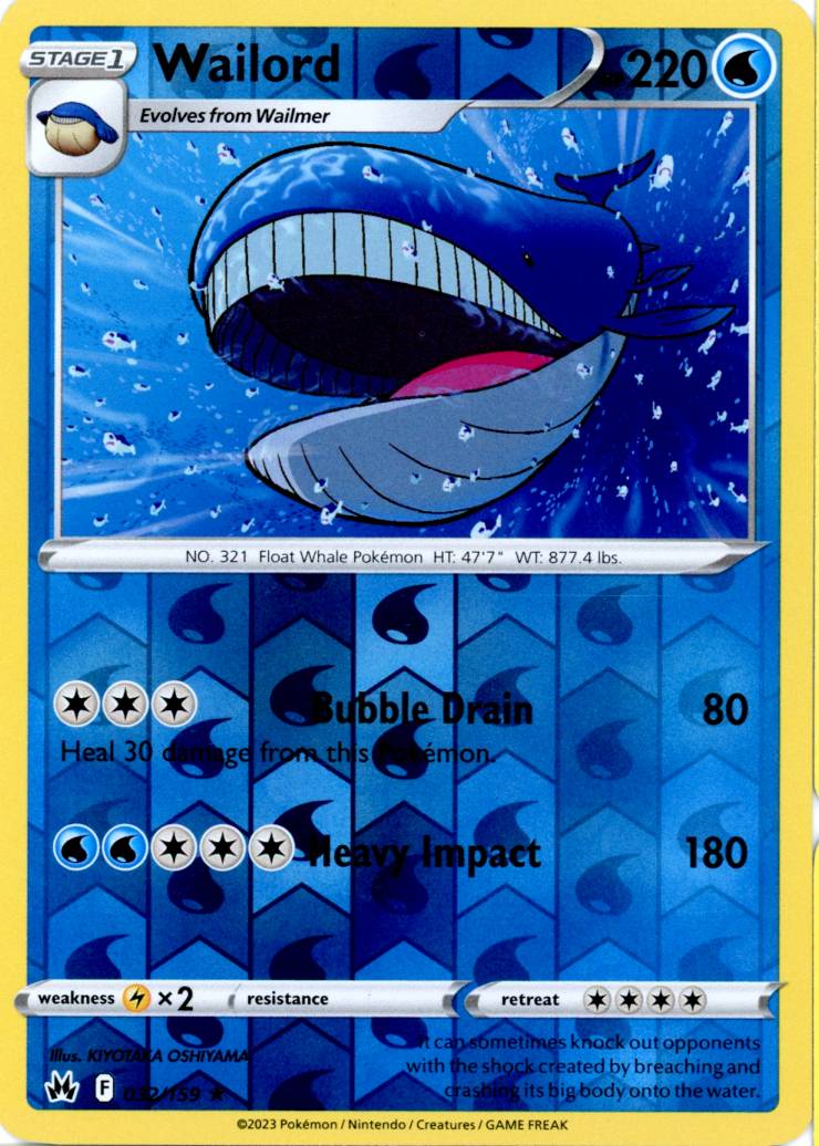Wailord - 032/159 - Reverse