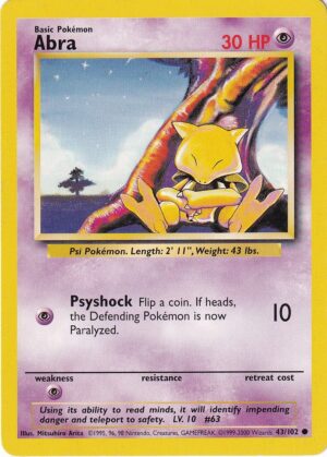 Abra - 43/102 - 4th Print