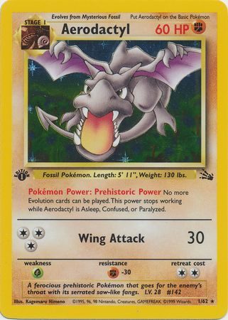 Aerodactyl - 1/62 - 1st Edition (Holo)
