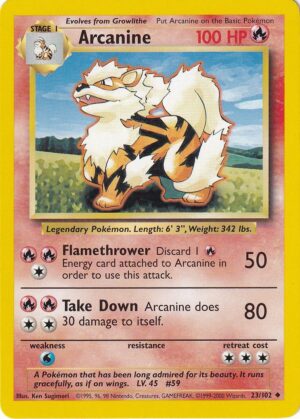 Arcanine - 23/102 - 4th Print
