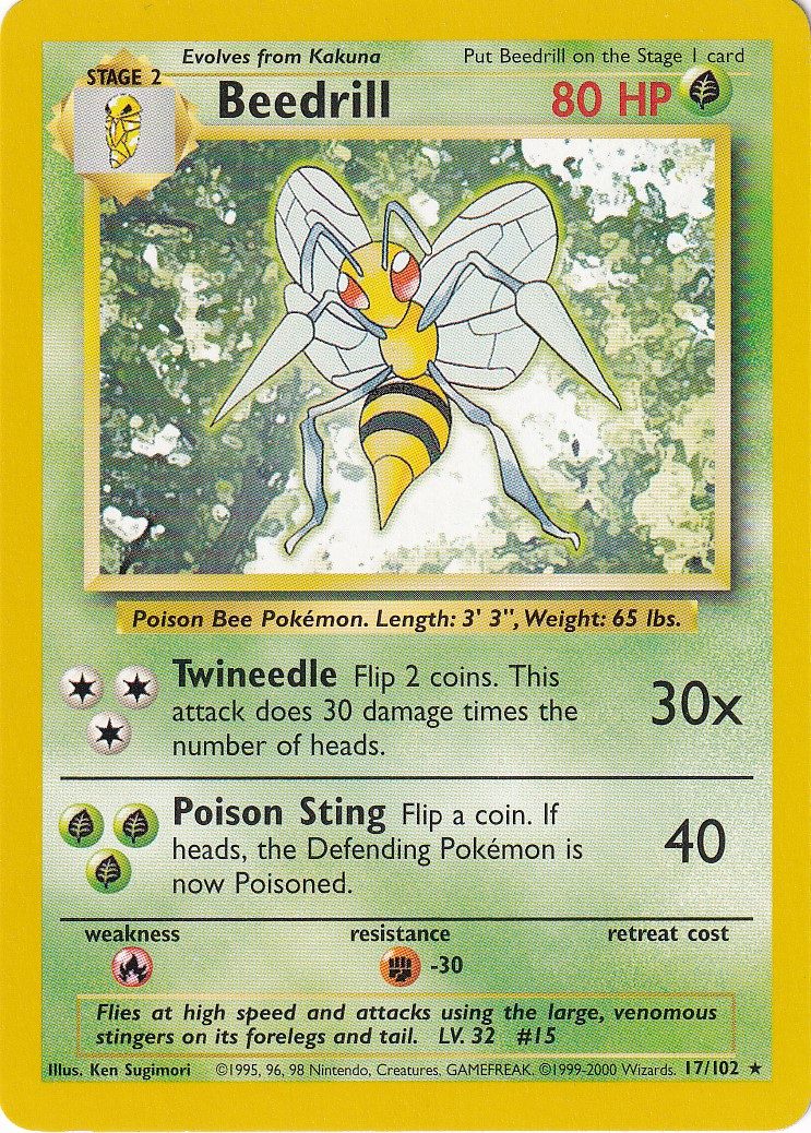 Beedrill - 17/102 - 4th Print