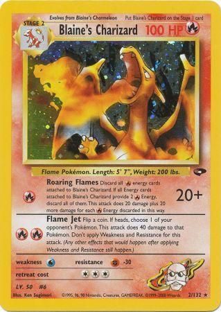Blaine's Charizard - 2/132 (Holo) - Pokemon enkeltkort fra Gym
