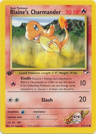 Blaine's Charmander - 61/132 - 1st Edition