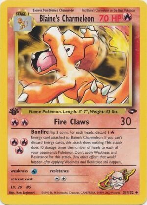 Blaine's Charmeleon - 31/132 - 1st Edition