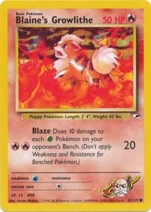 Blaine's Growlithe - 62/132