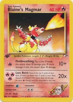 Blaine's Magmar - 37/132 - 1st Edition