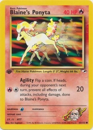 Blaine's Ponyta - 63/132 - 1st Edition