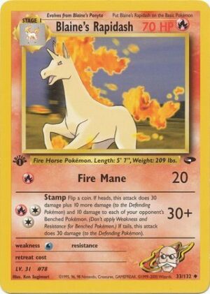 Blaine's Rapidash - 33/132 - 1st Edition