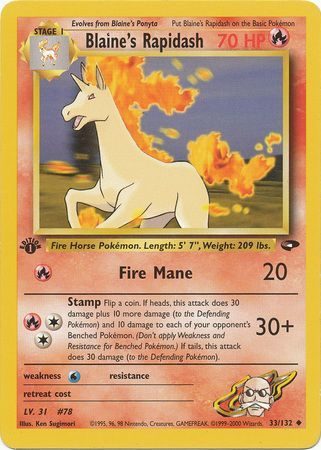 Blaine's Rapidash - 33/132 - 1st Edition