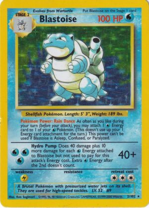 Blastoise - 2/102 - 4th Print (Holo)