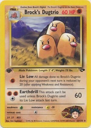 Brock's Dugtrio - 22/132 - 1st Edition
