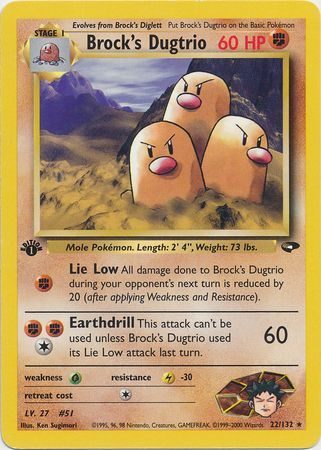 Brock's Dugtrio - 22/132 - 1st Edition