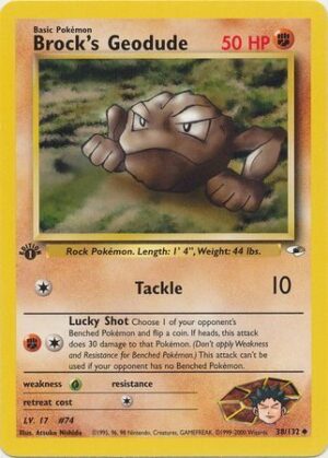Brock's Geodude - 38/132 - 1st Edition