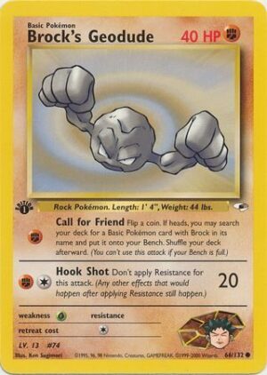 Brock's Geodude - 66/132 - 1st Edition