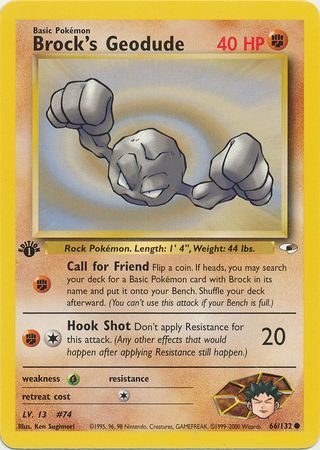 Brock's Geodude - 66/132 - 1st Edition