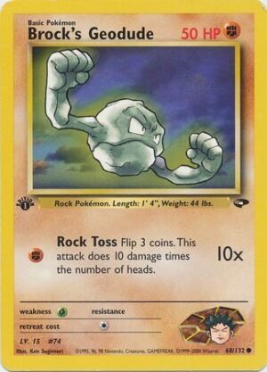 Brock's Geodude - 68/132 - 1st Edition