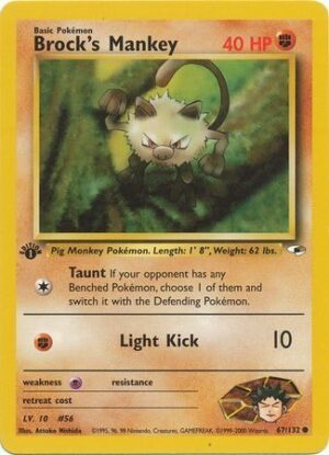 Brock's Mankey - 67/132 - 1st Edition