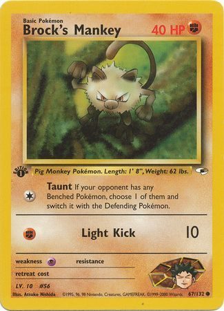 Brock's Mankey - 67/132 - 1st Edition