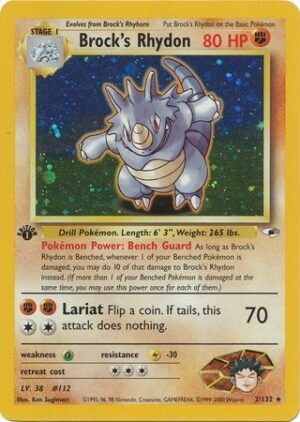 Brock's Rhydon - 2/132 - 1st Edition (Holo)
