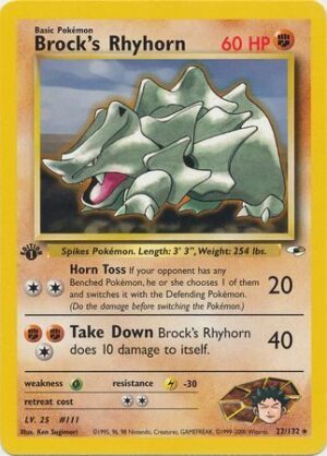 Brock's Rhyhorn - 22/132 - 1st Edition