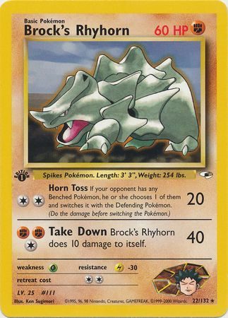 Brock's Rhyhorn - 22/132 - 1st Edition