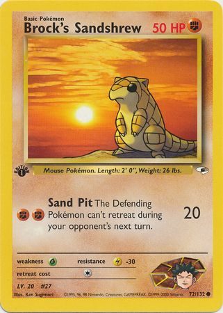 Brock's Sandshrew - 72/132 - 1st Edition
