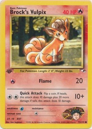 Brock's Vulpix - 73/132 - 1st Edition