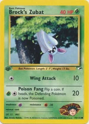 Brock's Zubat - 74/132 - 1st Edition